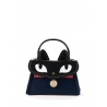 'Chantilly Le chat Premier' Sac à main Cuir Bleu Nuit