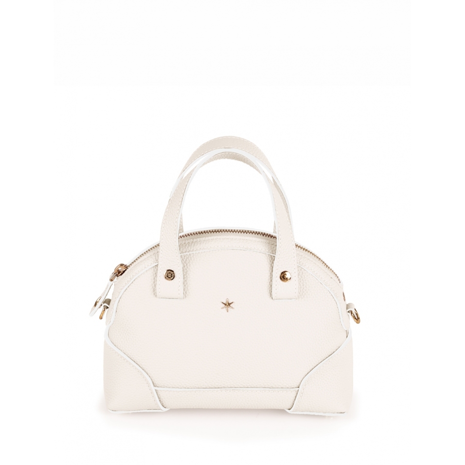 'Plaisance' Sac à main Cuir Nappa  Crème & Or