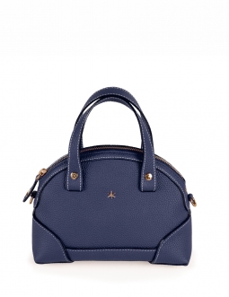 'Plaisance' Sac à main Cuir Nappa Bleu Nuit & Or