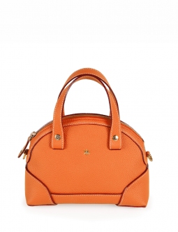 'Plaisance' Sac à main Cuir Nappa Orange & Or