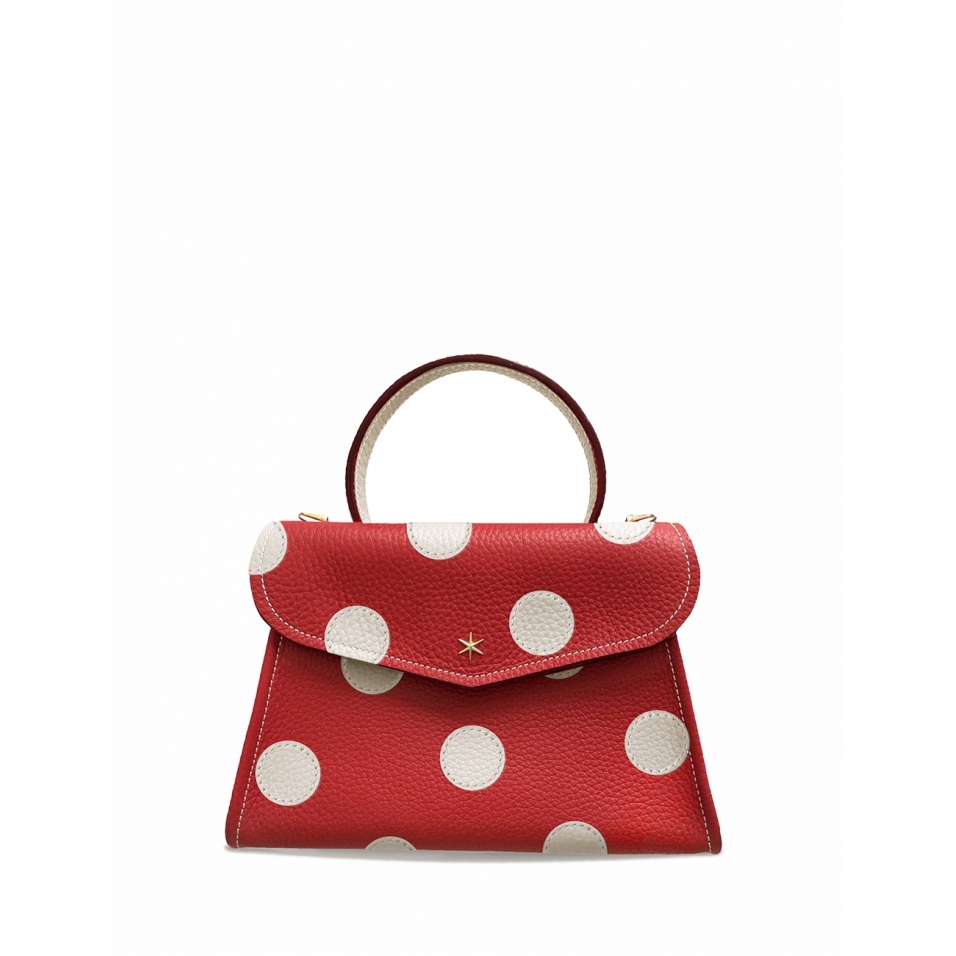'Chantilly Pois' Sac à main Cuir Nappa Écrevisse & Or