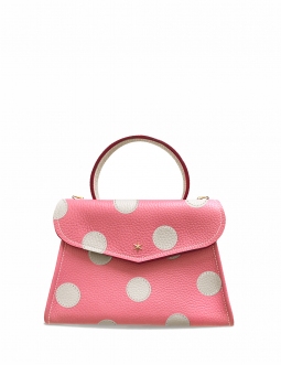 'Chantilly Pois' Sac à main Cuir Nappa Rose & Or