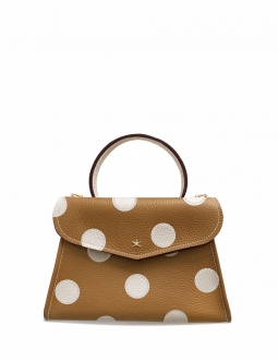 'Chantilly Pois' Sac à main Cuir Nappa Cognac & Or