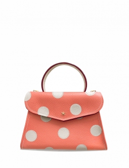 'Chantilly Pois' Sac à main Cuir Nappa Pastèque & Or