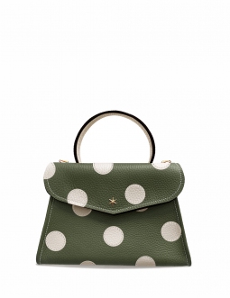'Chantilly Pois' Sac à main Cuir Nappa Taiga & Or