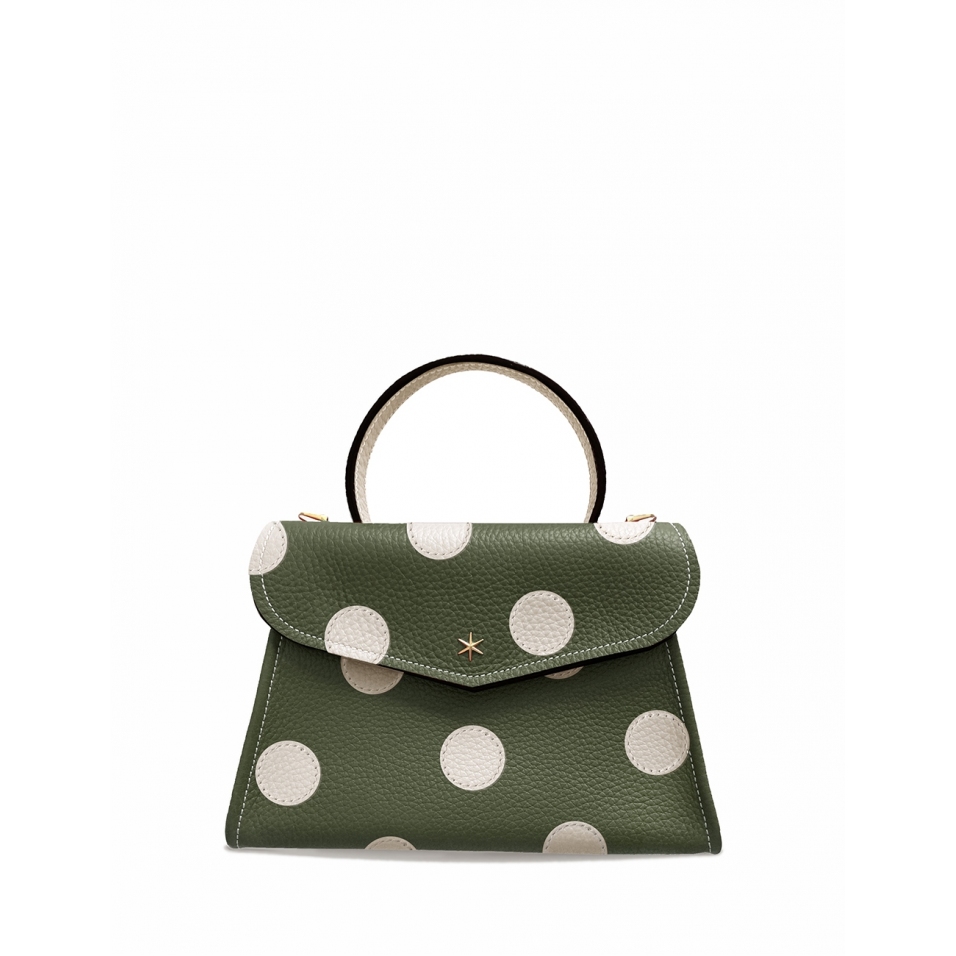 'Chantilly Pois' Sac à main Cuir Nappa Taiga & Or