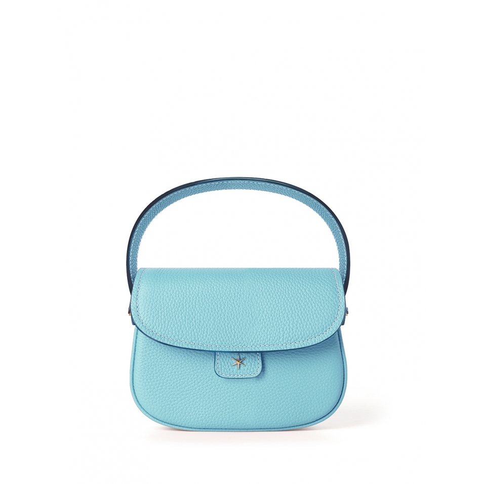 'Figaro' Sac à main Cuir Nappa Azur & Or