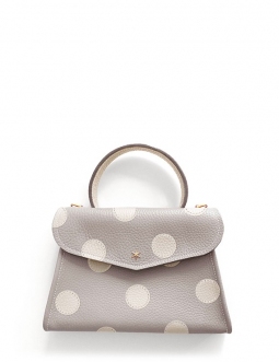 'Chantilly Pois' Sac à main Cuir Nappa Perle & Or