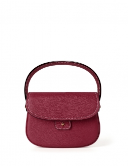 'Figaro' Sac à main Cuir Nappa Bordeaux & Or