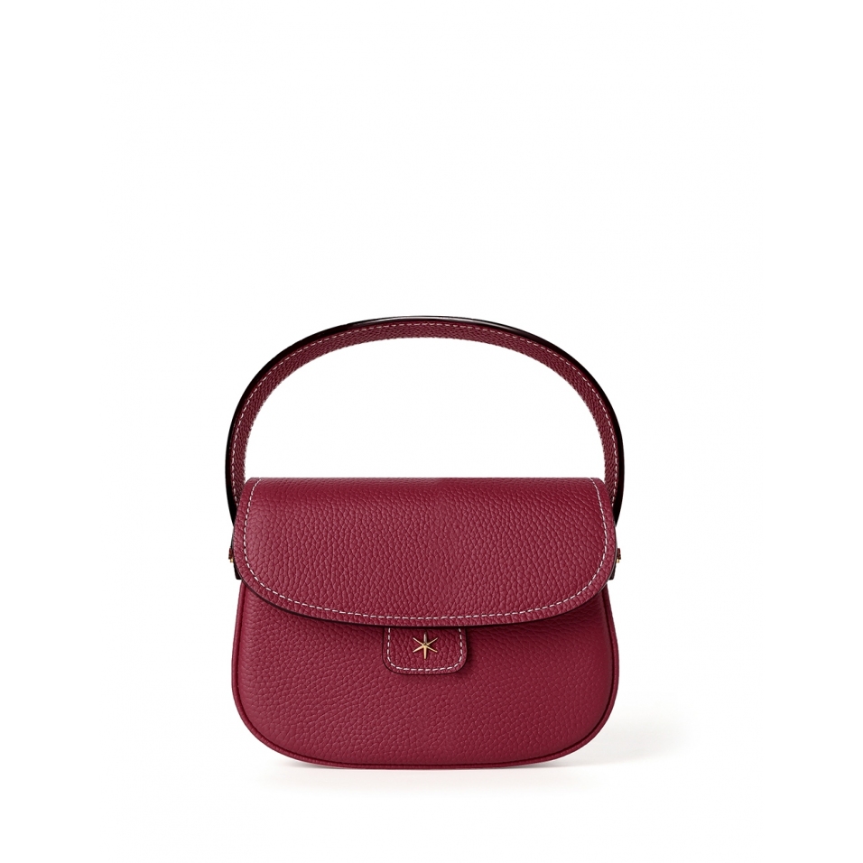 'Figaro' Sac à main Cuir Nappa Bordeaux & Or