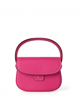 'Figaro' Sac à main Cuir Nappa Fuchsia & Or