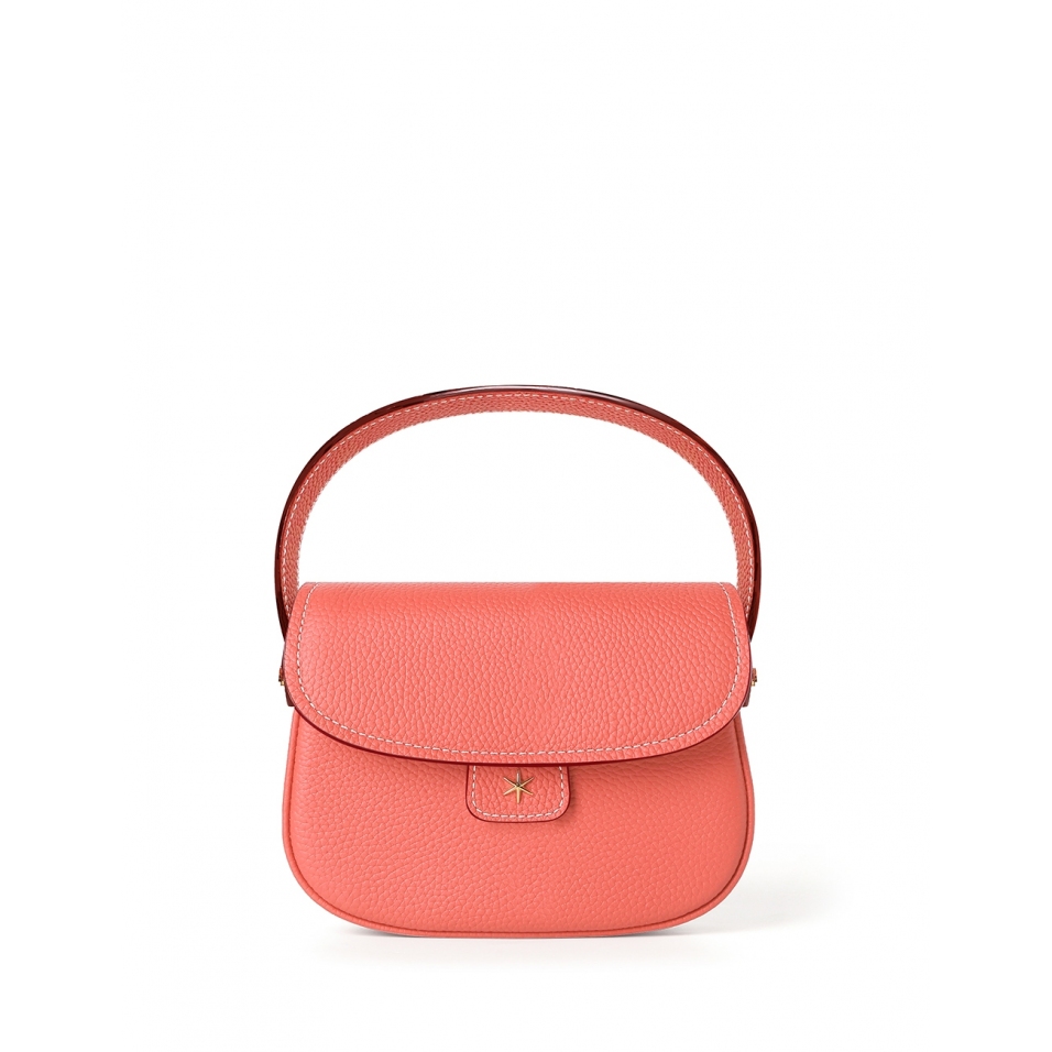 'Figaro' Sac à main Cuir Nappa Pastèque & Or