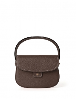 'Figaro' Sac à main Cuir Nappa Chocolat & Or