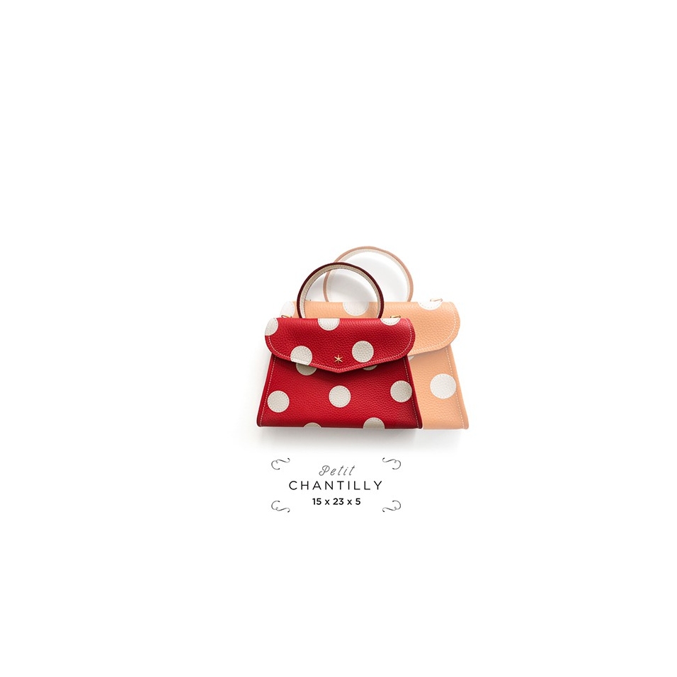 'Chantilly Pois' Sac à main Cuir Nappa Tailles
