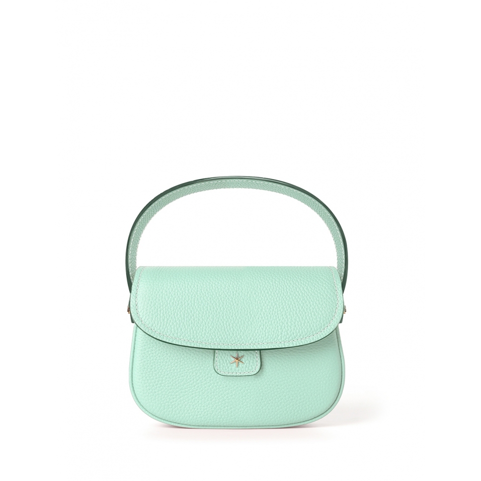 'Figaro' Sac à main Cuir Nappa Opaline & Or