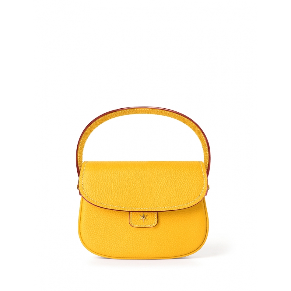 'Figaro' Sac à main Cuir Nappa Miel & Or