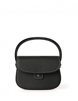 'Figaro' Sac à main Cuir Nappa Noir & Or