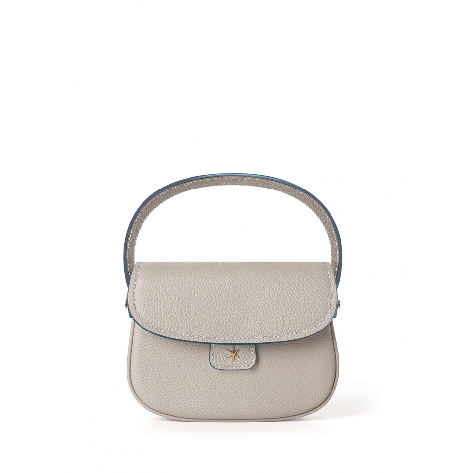 'Figaro' Nappa Leather Handbag Pearl grey & Gold