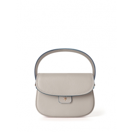 'Figaro' Nappa Leather Handbag Pearl grey & Gold