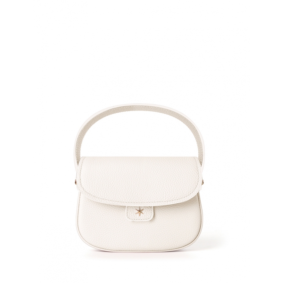 'Figaro' Sac à main Cuir Nappa Crème & Or