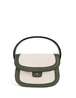 'Figaro Duo' Sac à main Cuir Nappa Taiga, Crème & Or