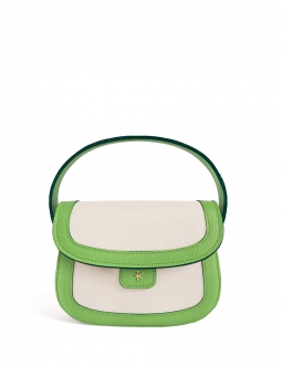 'Figaro Duo' Sac à main Cuir Nappa Pomme, Crème & Or