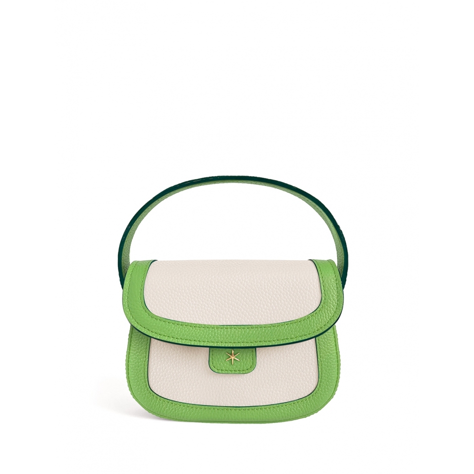 'Figaro Duo' Sac à main Cuir Nappa Pomme, Crème & Or