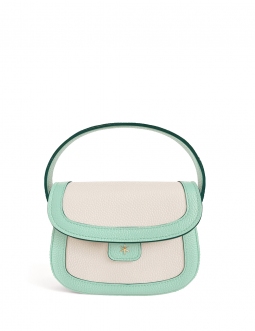 'Figaro Duo' Sac à main Cuir Nappa Opaline, Crème & Or