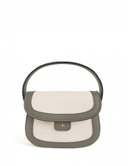 'Figaro Duo' Sac à main Cuir Nappa Éléphant, Crème & Or