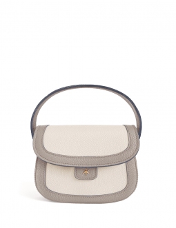 'Figaro Duo' Sac à main Cuir Nappa Perle, Crème & Or