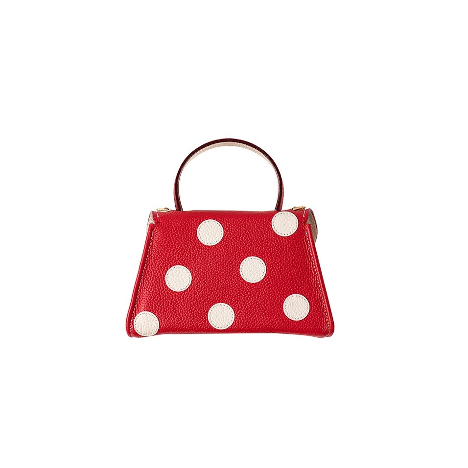 'Chantilly Pois' Sac à main Cuir Nappa Écrevisse & Or