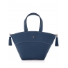 'Galet' Sac à main Cuir Bleu Nuit & Or