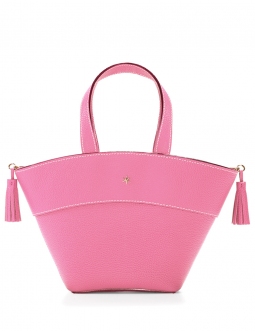 'Galet' Sac à main Cuir Rose  & Or