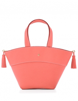 'Galet' Sac à main Cuir Pastèque  & Or