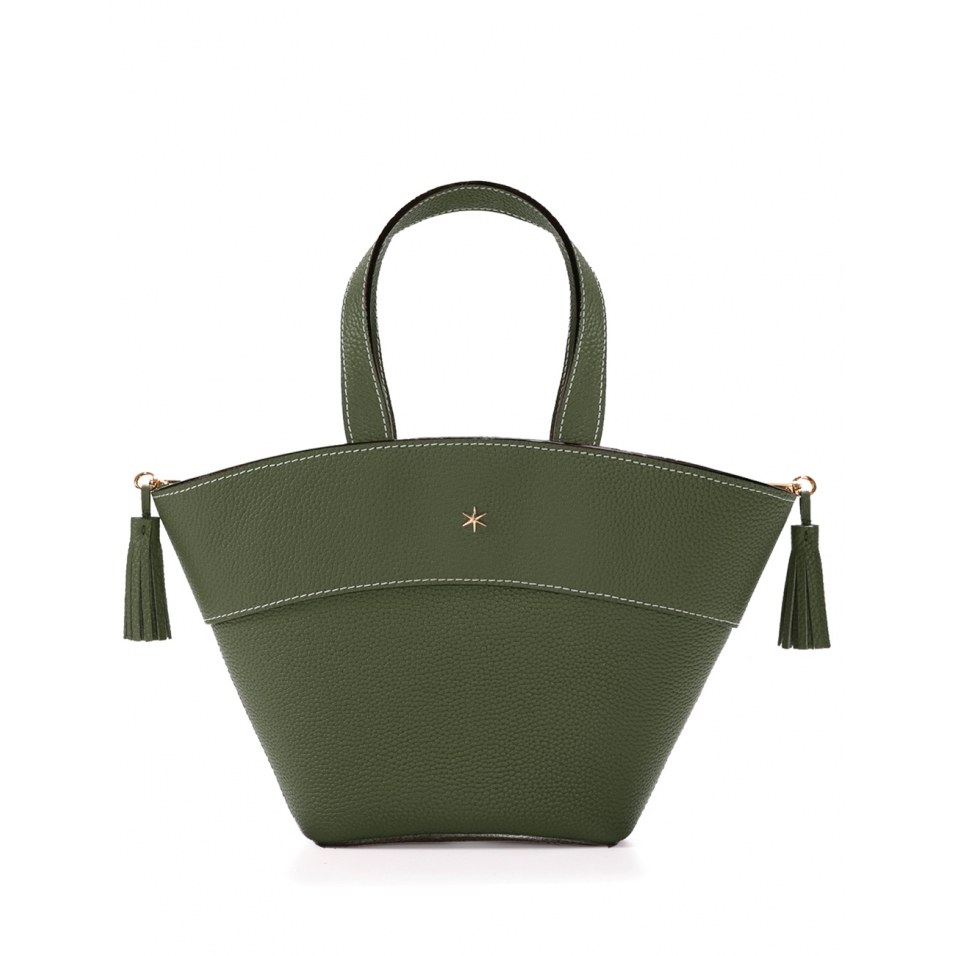 'Galet' Sac à main Cuir Taiga  & Or