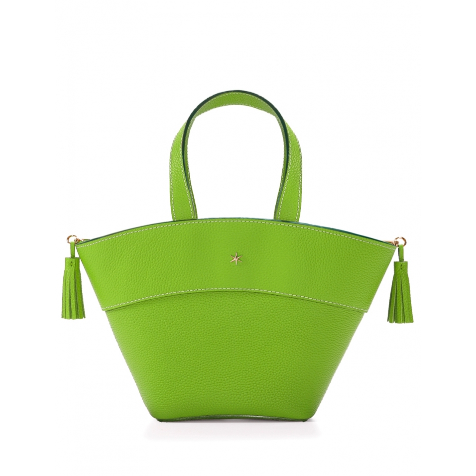 'Galet' Sac à main Cuir Pomme & Or