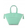 'Galet' Sac à main Cuir Opaline & Or