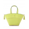 'Galet' Sac à main Cuir Paille & Or