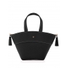 'Galet' Sac à main Cuir Ébène & Or