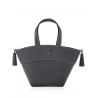 'Galet' Sac à main Cuir Ardoise & Or