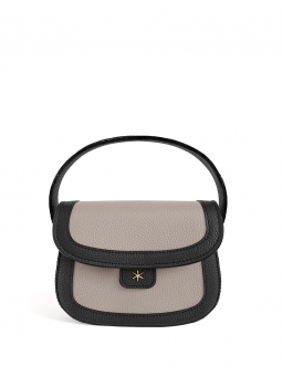 'Figaro Duo' Sac à main Cuir Nappa Noir, Perle & Or