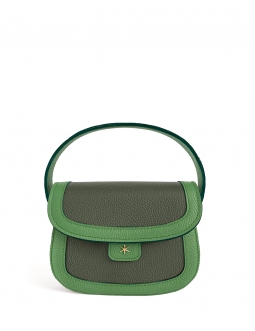 'Figaro Duo' Sac à main Cuir Nappa Asperge, Taiga & Or