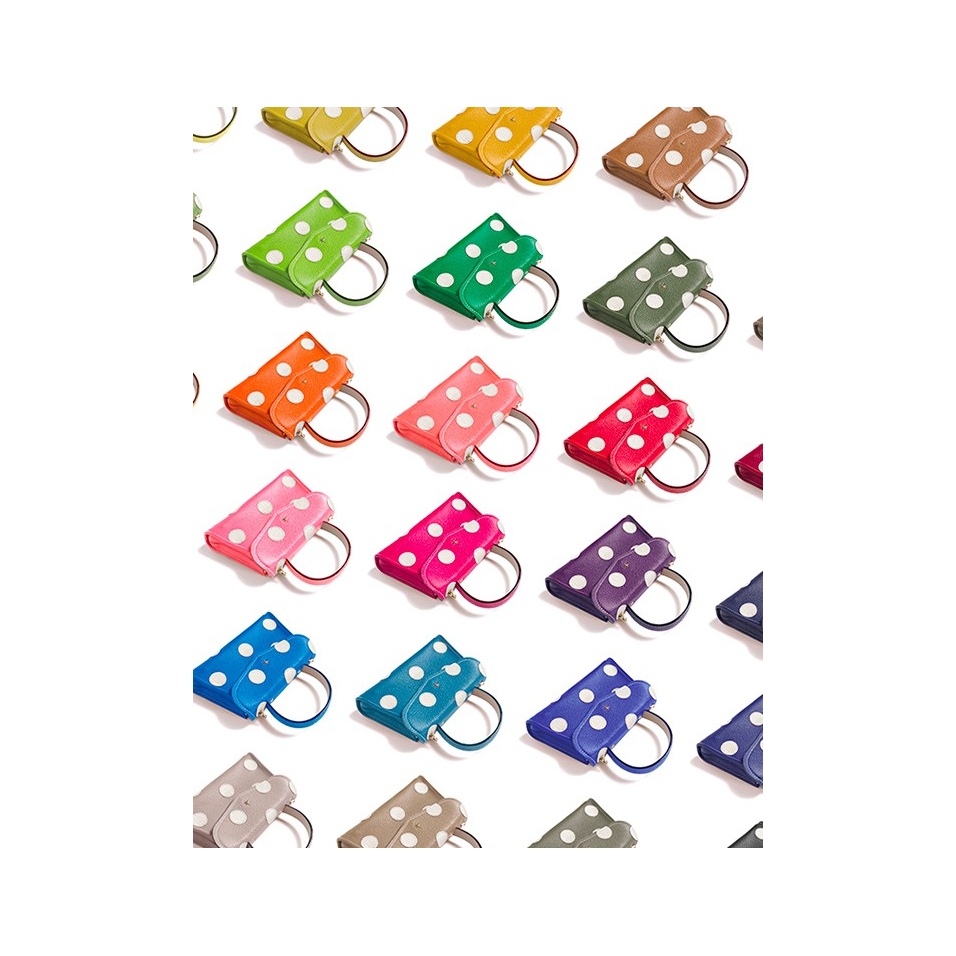 'Chantilly Pois' Nappa Leather handbag sizes options