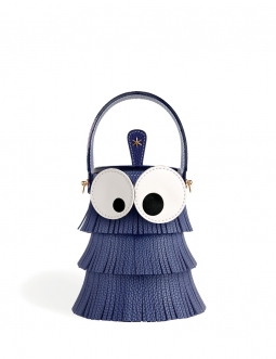 'Octopuce' Sac seau Cuir Nappa Nappa Marine & Or