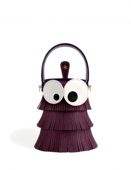 'Octopuce' Sac seau Cuir Nappa Nappa Cassis & Or