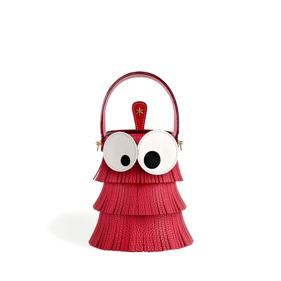 'Octopuce' Sac seau Cuir Nappa Nappa Écrevisse & Or