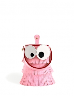 'Octopuce' Sac seau Cuir Nappa Nappa Rose Poudré & Or