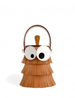'Octopuce' Sac seau Cuir Nappa Nappa Cognac & Or