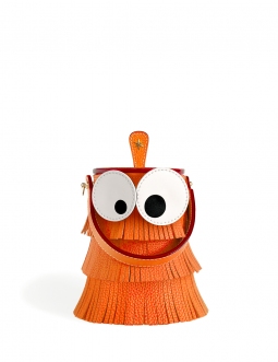 'Octopuce' Sac seau Cuir Nappa Nappa Orange & Or