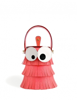 'Octopuce' Sac seau Cuir Nappa Pastèque & Or